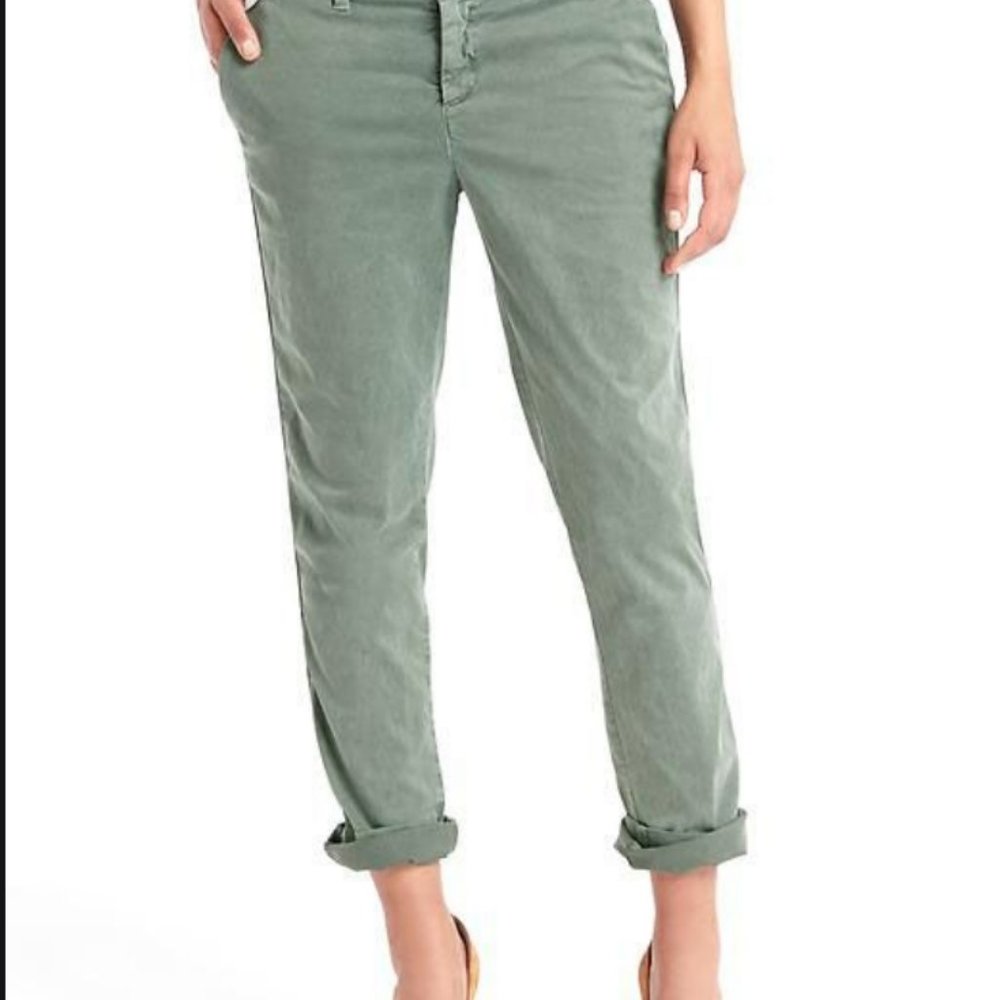 GAP Green Girlfriend Chino Pants